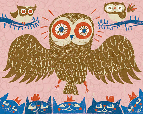 ben newman "owl's meow" print