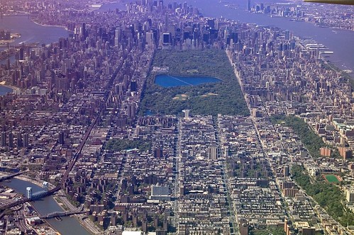 Central Park, New York City, from in-flight