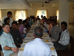 Closing meal at the CSC India conference - table fit for King's kids!