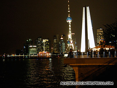 Even the Oriental Pearl Tower and the Heroes' Memorial are lighted too