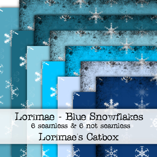 Lorimae Texture - Blue Snowflakes