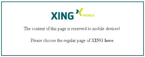 Xing Mobile nicht barrierefrei