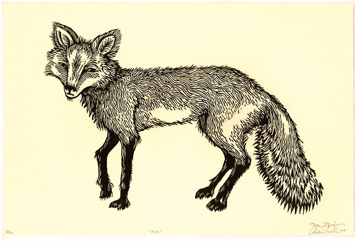 &quot;Fox&quot; (woodcut print)