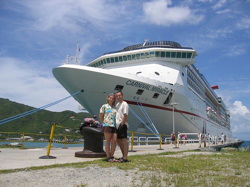 Ellen and Dan on their honeymoon Carnival Cruise
