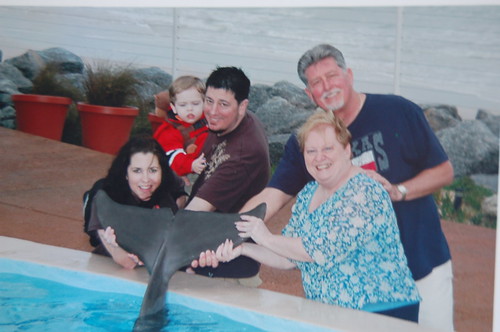 All of us with the Dolphin at Marineland
