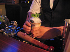 Preparing one of the house juleps