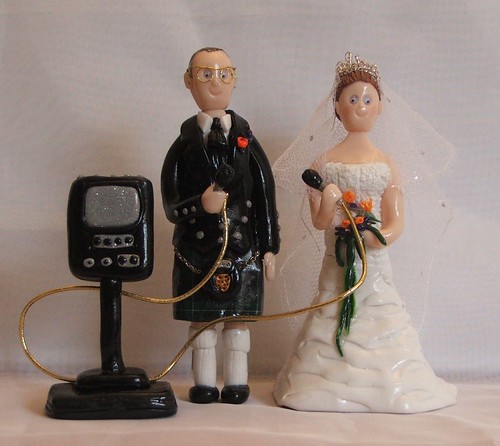 Crazy wedding cake toppers