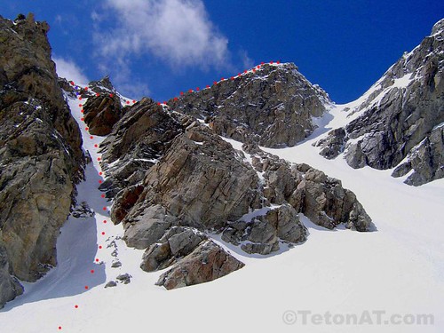 Dike Pinnacle to Koch's Couloir on the Middle Teton