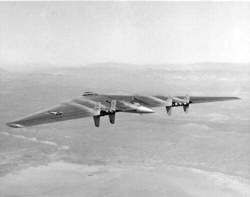 Warbird picture - YB-49 over Rogers Dry Lake