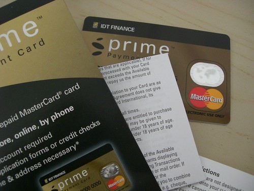 prepaid MasterCard