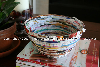 recycle project no. 7 - magazine bowl