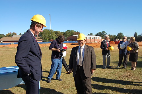 Congressman Bob Etheridge, Deputy Under Secretary Vasquez visit the Middlesex Elementary School Construction site in North Carolina