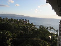 Our balcony view of the ocean, Molokini and Kahoolawe. (07/02/07)