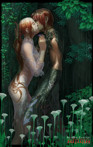 anime couples in rain. A Kiss In The Rain