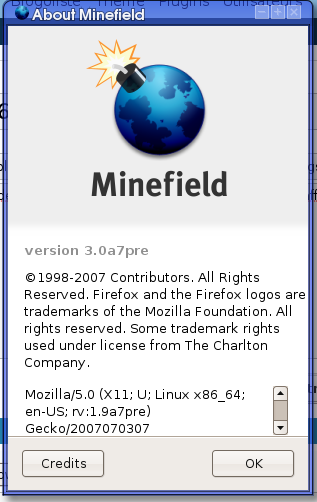 Minefield pré-3.0 alpha7 ?!