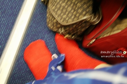 模里西斯航空的機上襪子