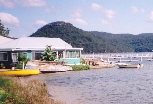 Old ferryman's house & old ferry at Woy Woy Bay