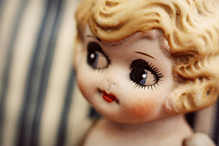 vintage ceramic doll