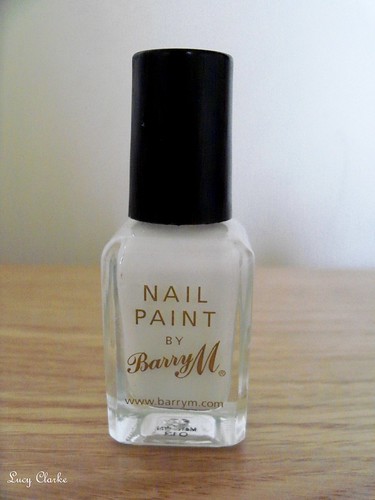 I chose to use Barry M nail varnish in Matt White number 66, so that I could