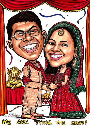 Traditional Indian wedding couple A3
