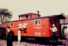New Haven Railroad caboose  C-527 in 1956. From the internet.