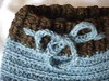 **SALE** Blue with Brown Trim Crocheted Wool Soaker (small)