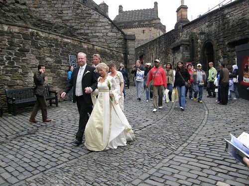 Newly wed in the Edinburgh castle