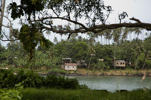 Huts on the Lagoon at Agua Izé. Photo by Inna Moody