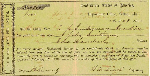 Confederate Interim Depository Receipt