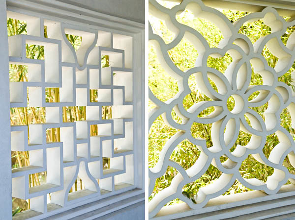 Open window designs in the Chinese Gardens