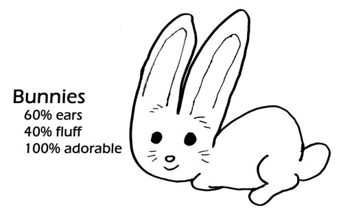 Tags: %, adorable, animal, black and white, bunny, cartoon, comic, drawing, 