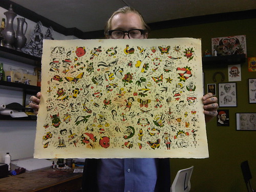 Old school flash sheet Giant flash sheet that I painted up for the shop 