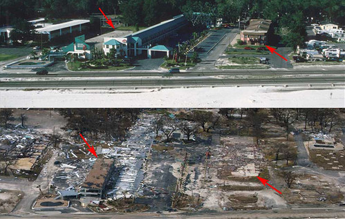 Before and After. Gulfport, Miss 2 Days After Katrina Landfall