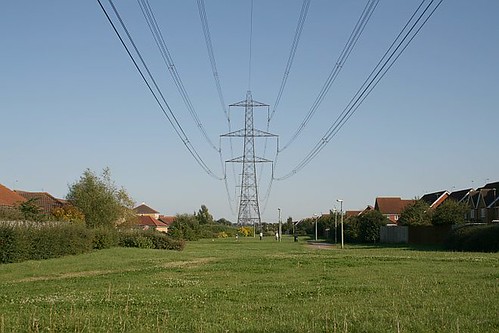 Power lines crossing the Ladygrove Estate, Didcot