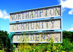 (c) Hilltown Families - Northampton Community Gardens Mosaic Sign