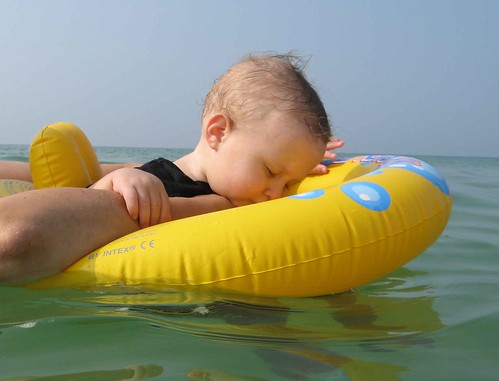 Baby W asleep in Gulf Day4