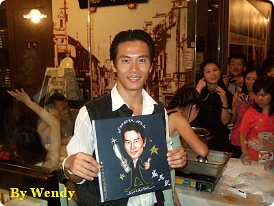 Qi Yu Wu with his caricature
