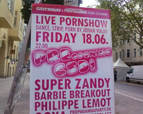 Berlin is so out of the box, they advertise live porn- on the street!