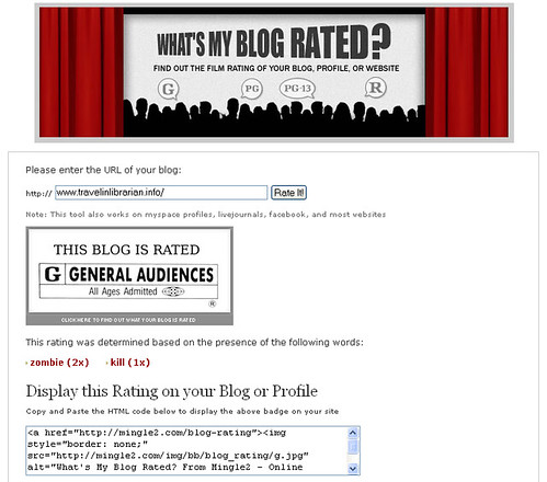 What's my blog rated?