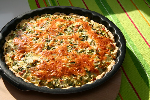 Ham Quiche with Herbs & Spring Onions