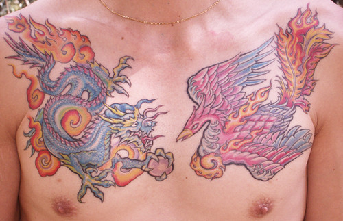 dragon phoenix tattoos. Dragon and Phoenix. Tattoo by