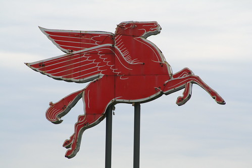 Mobil Gas Station Pegasus Sign by anglerove.