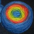 *Kaleidoscope* Gradient-dyed Aran BFL Yarn + Trim - 8.5 oz Total