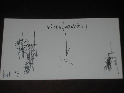 Hugh Macleod cartoon of microformats!