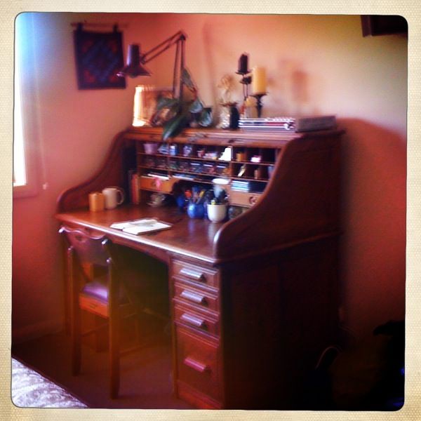 Antique Dornette Brothers oak rolltop desk