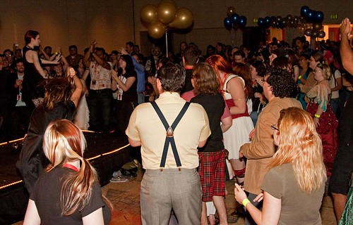 Felicia Day Dancing at the Kids Need to Read Geek Prom