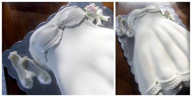 bridal shower cake - wedding dress