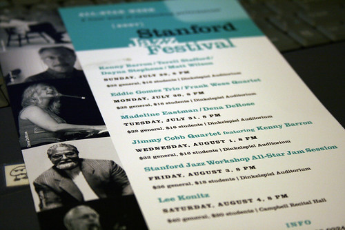 Stanford Jazz Festival Flyer