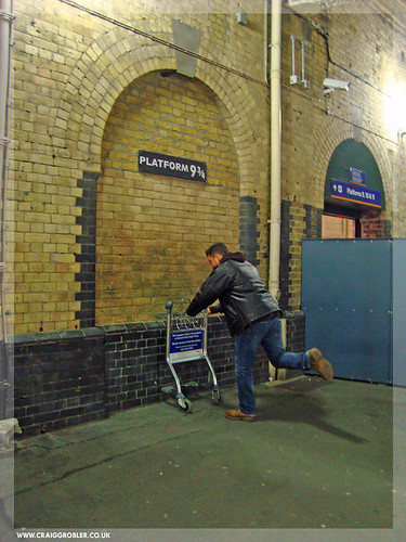 Platform 9.5 as seen in the Harry Potter films - Kings Cross Station, London by Craig Grobler