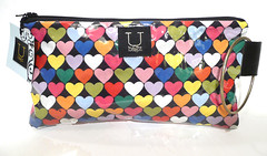 heart vinyl pouch with wrist ring